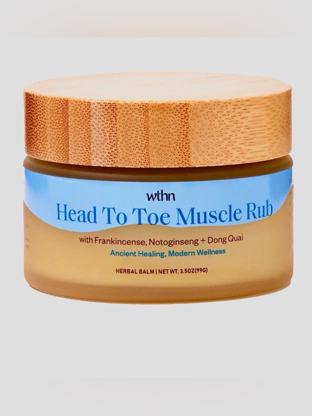 Wthn Head To Toe Muscle Rub - Cream with Frankincense, Notoginseng, Dong Quai